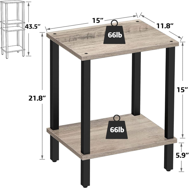 2-Tier Storage Shelf Sofa Table Small Space TB01BG034