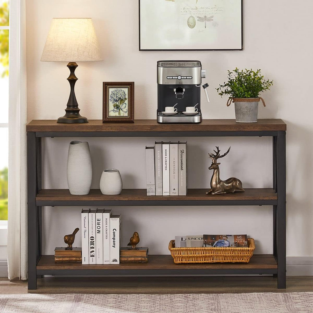 Rustic Console Table, 3 Tier Sofa Table