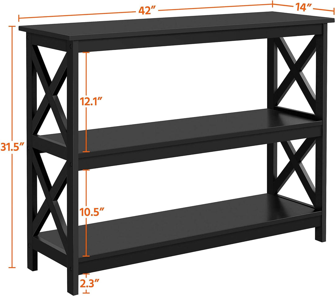 Console Table 3-Tier Entryway Sofa Side Table