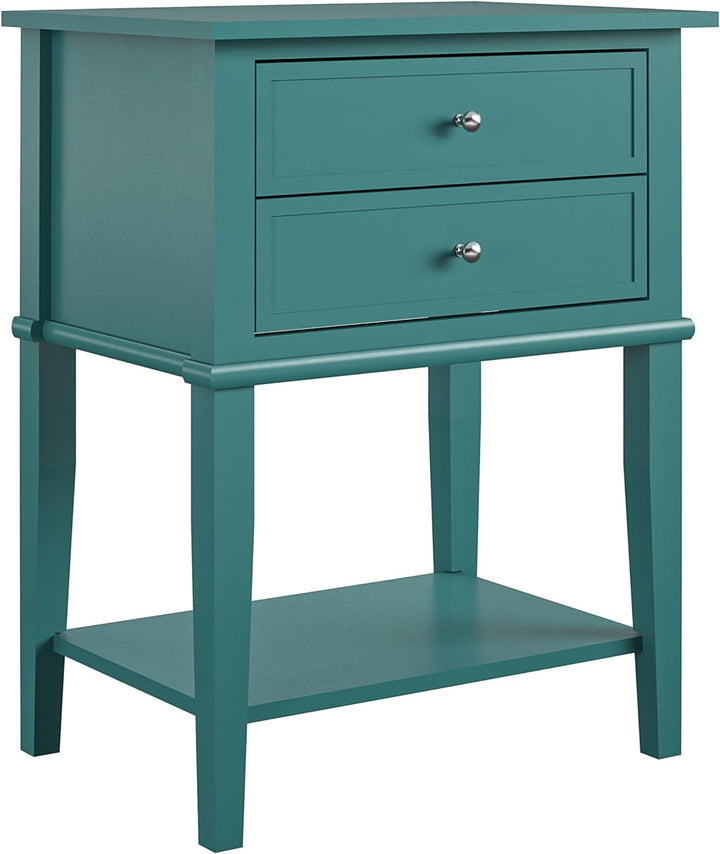 Franklin Accent Table 2 Drawers Emerald