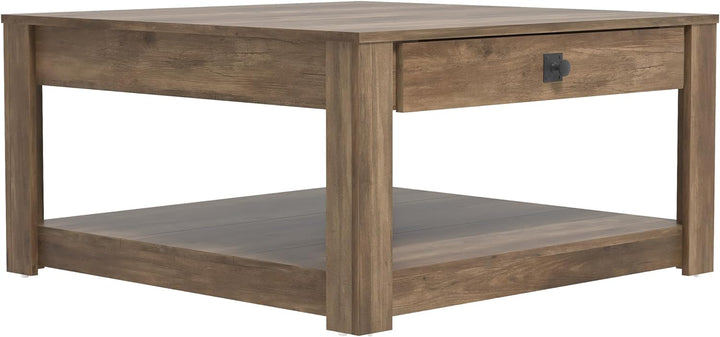 Galano Philia Modern Rectangular Coffee Table, Knotty Oak