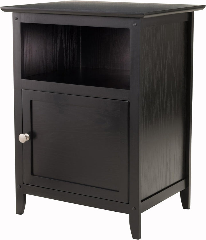 Wood Henry Accent Table, Black 19 inches