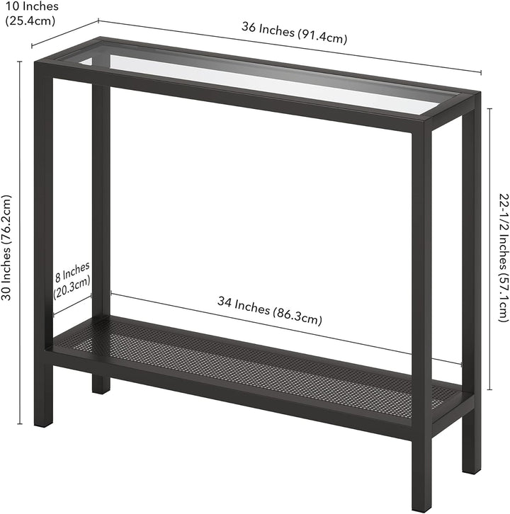 Rectangular Console Table in Blackened Bronze