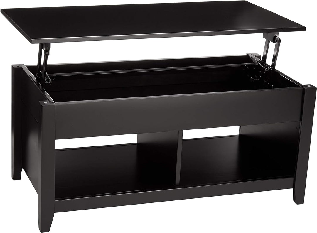 Lift-Top Storage Coffee Table, Black