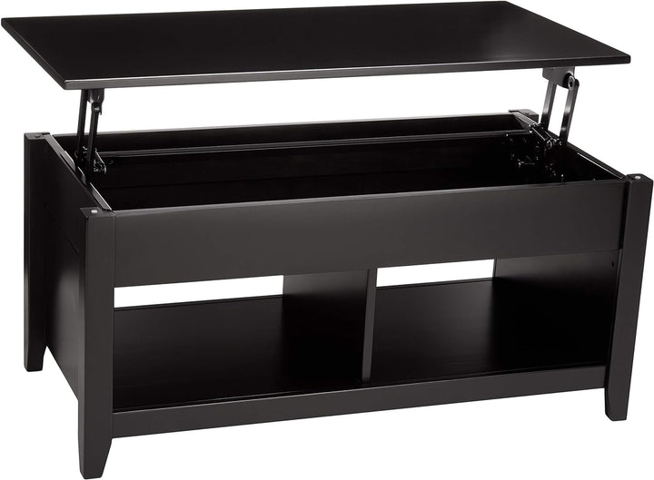 Lift-Top Storage Coffee Table, Black