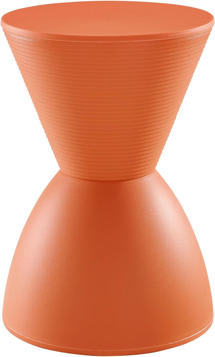 Haste Contemporary Modern Hourglass Accent Stool Orange