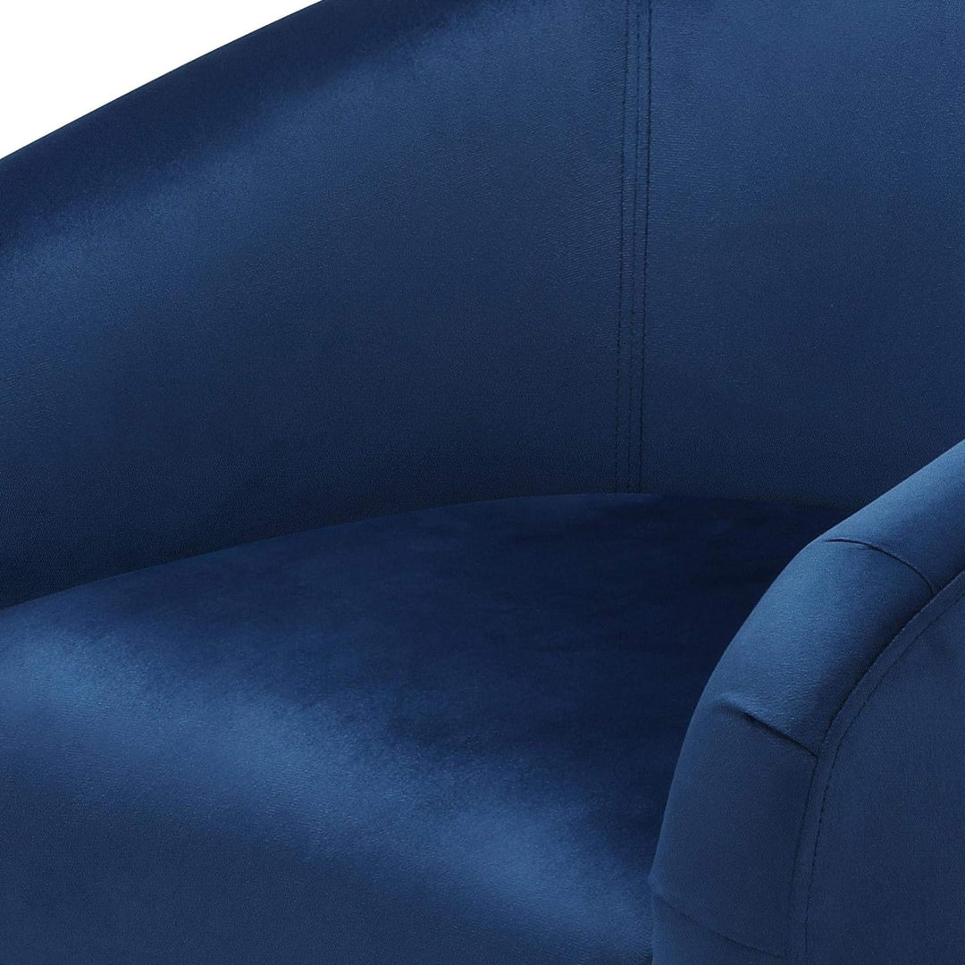 Velvet Accent Chair, Modern Club Chair Navy Blue