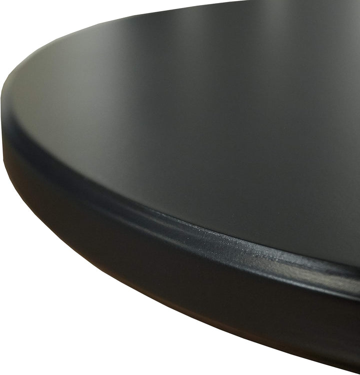 Furniture Round Spindle Table, Black 17x22.25x17