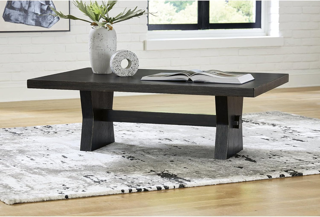 Galliden Rectangular Coffee Table, Black