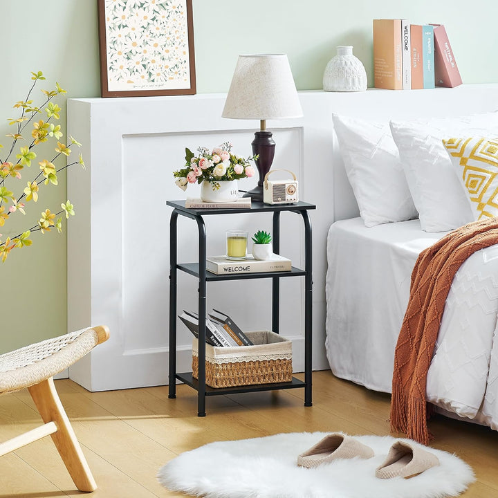 Small End Table 3 Tier Storage Sofa Bedside Table