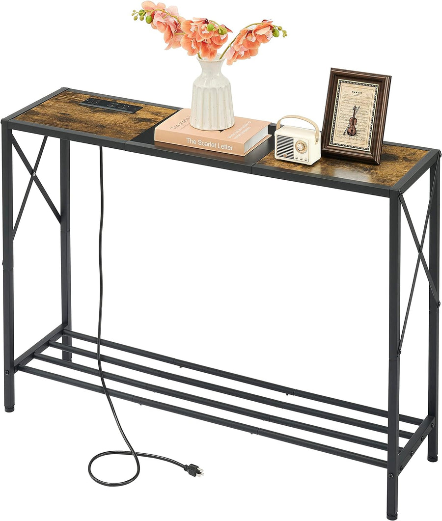 Console Table w/ Charging Station, 41.8" Entryway