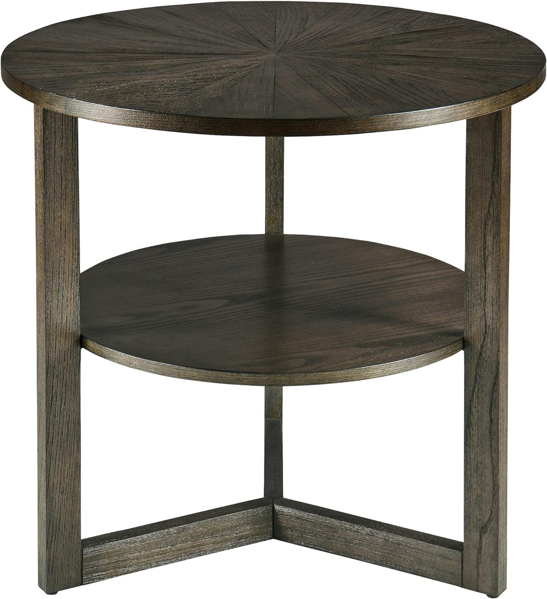 Large Round End Table Rustic Beside Table