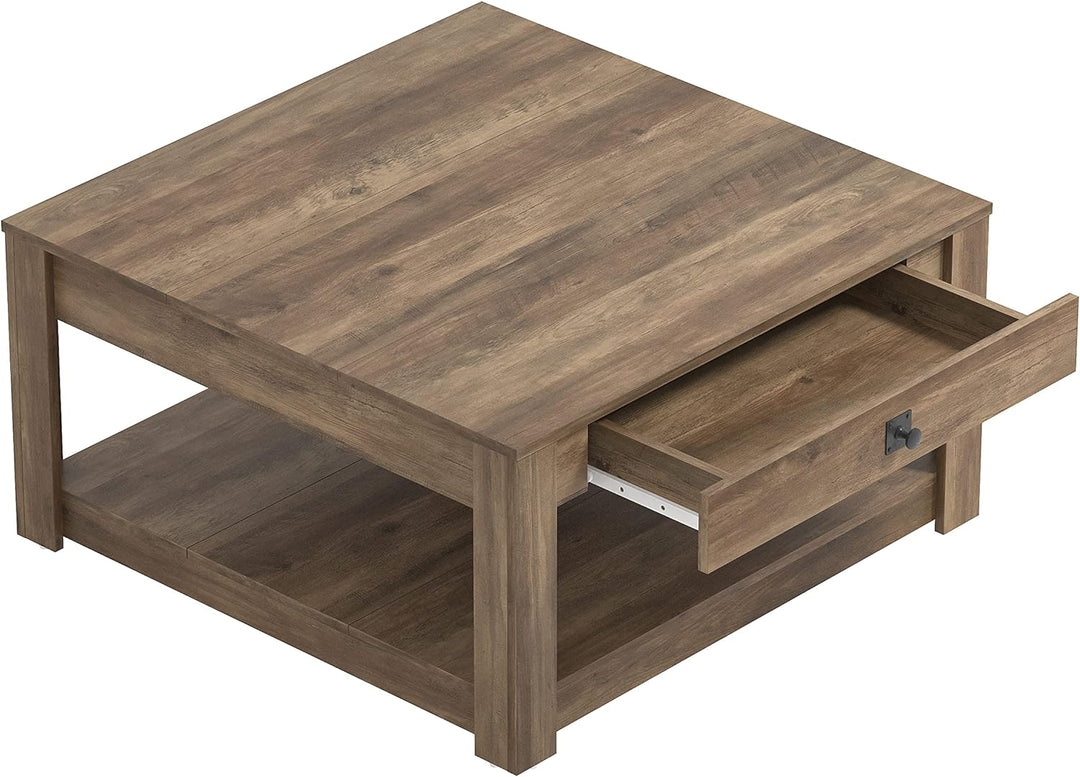 Galano Philia Modern Rectangular Coffee Table, Knotty Oak