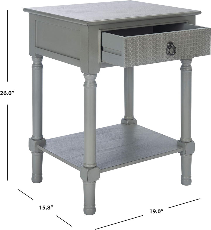 Haines Distressed Grey 1-Drawer Accent Table ACC5720B