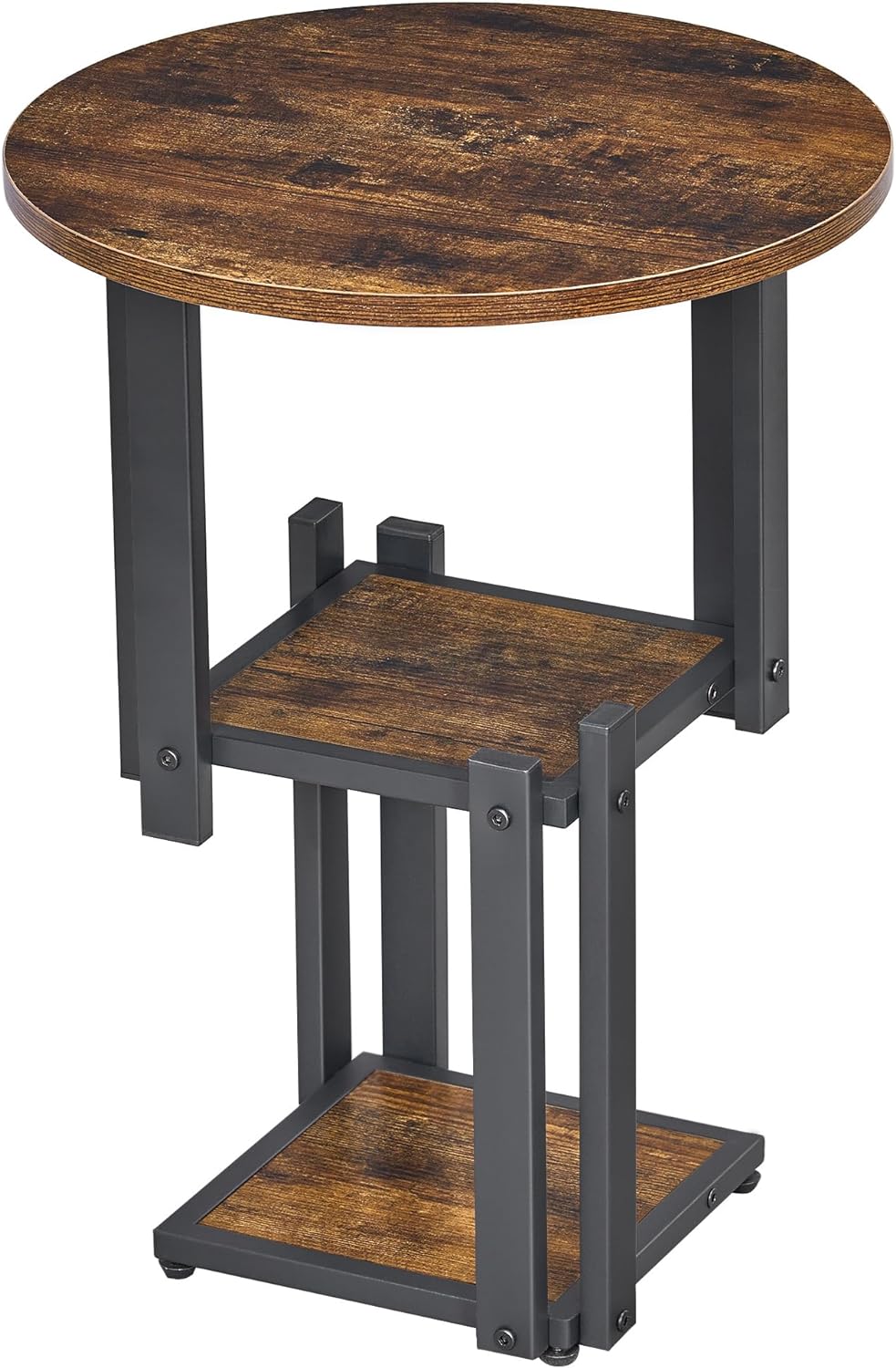 3-Tier Side Table Rustic Brown ULCT012Z