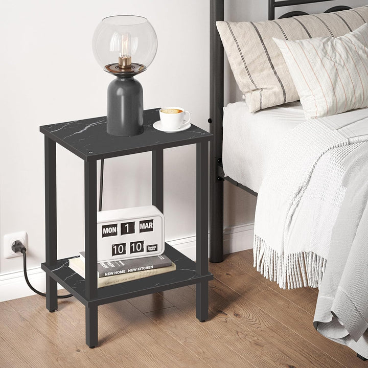 2-Tier Storage Shelf Sofa Table Small Space