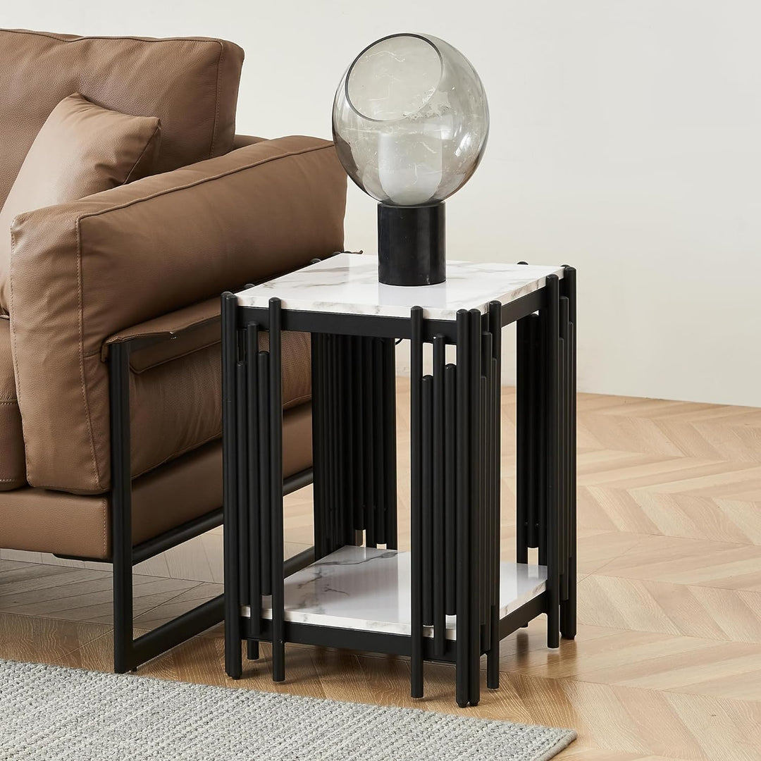 17.32 X 15.75'' Modern End Table, Rectangle Simple Side