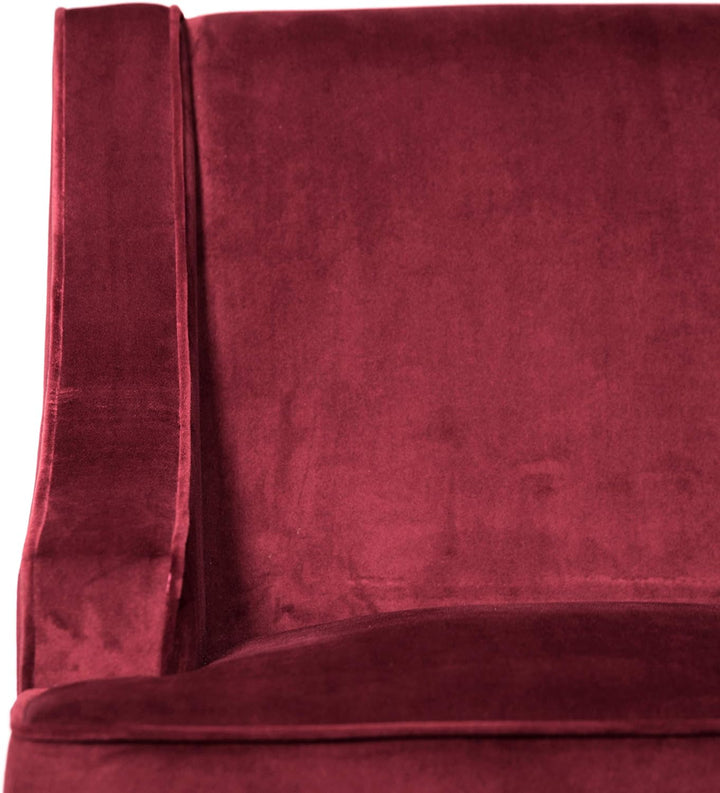 Velvet Swoop Arm Accent Chair, Burgundy