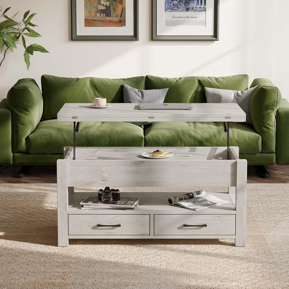 Rolanstar Multi-Function Convertible Coffee Table, Grey