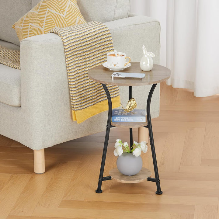 3-Tier Round Accent Table for Small Spaces