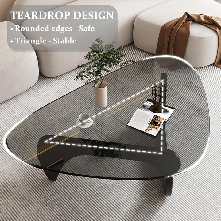 Triangle Coffee Table, Black/Brown