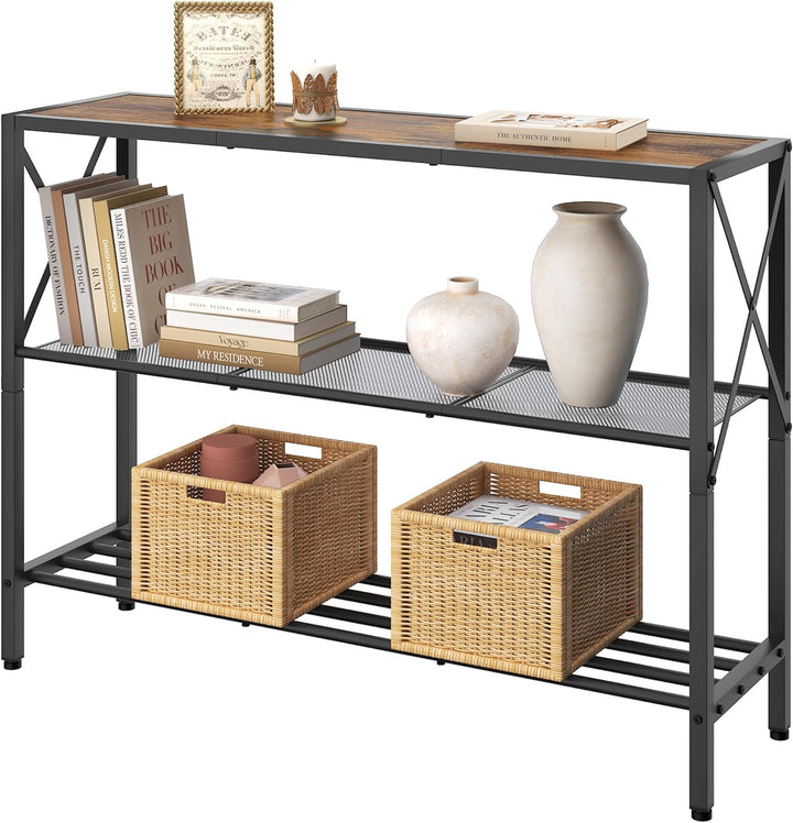 3 Tier Entryway Table, Narrow Sofa Table Shelves