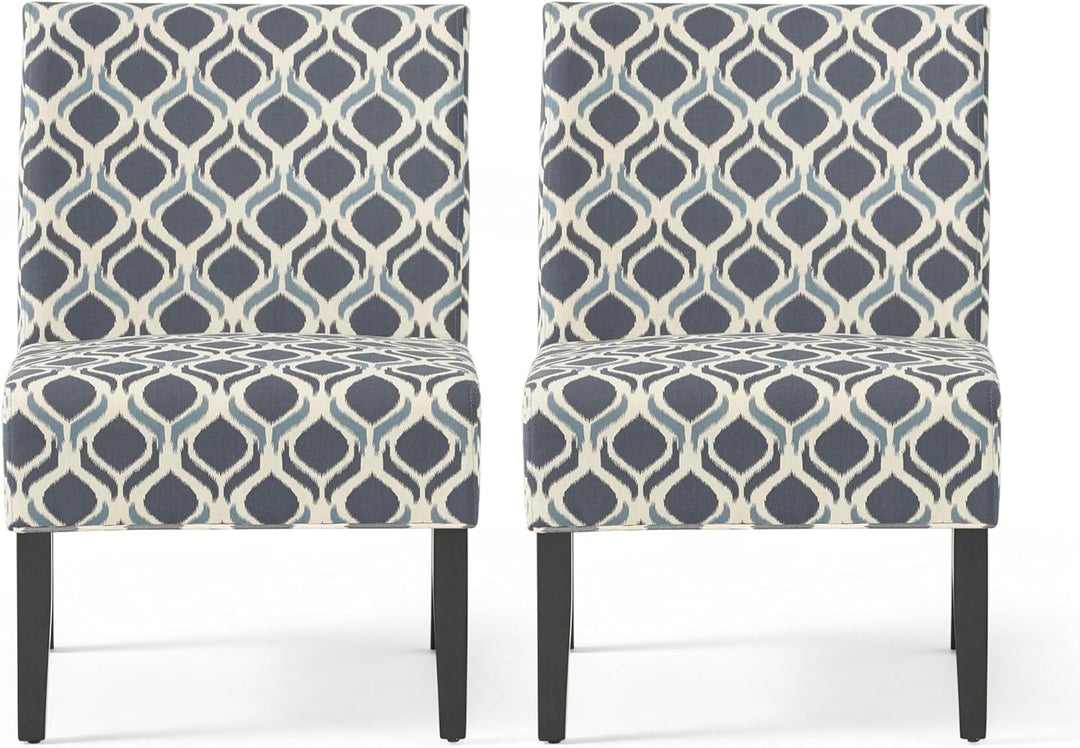 Kassi Fabric Accent Chairs, Blue