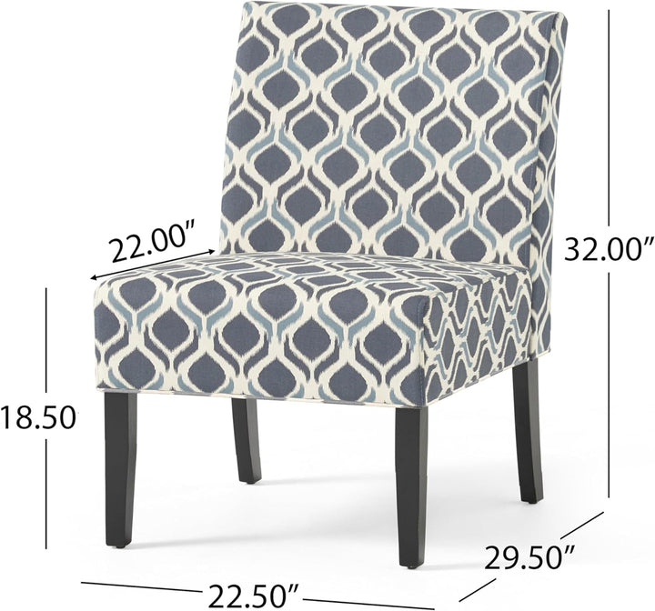 Kassi Fabric Accent Chairs, Blue