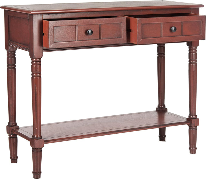 Samantha Red 2-Drawer Console Table