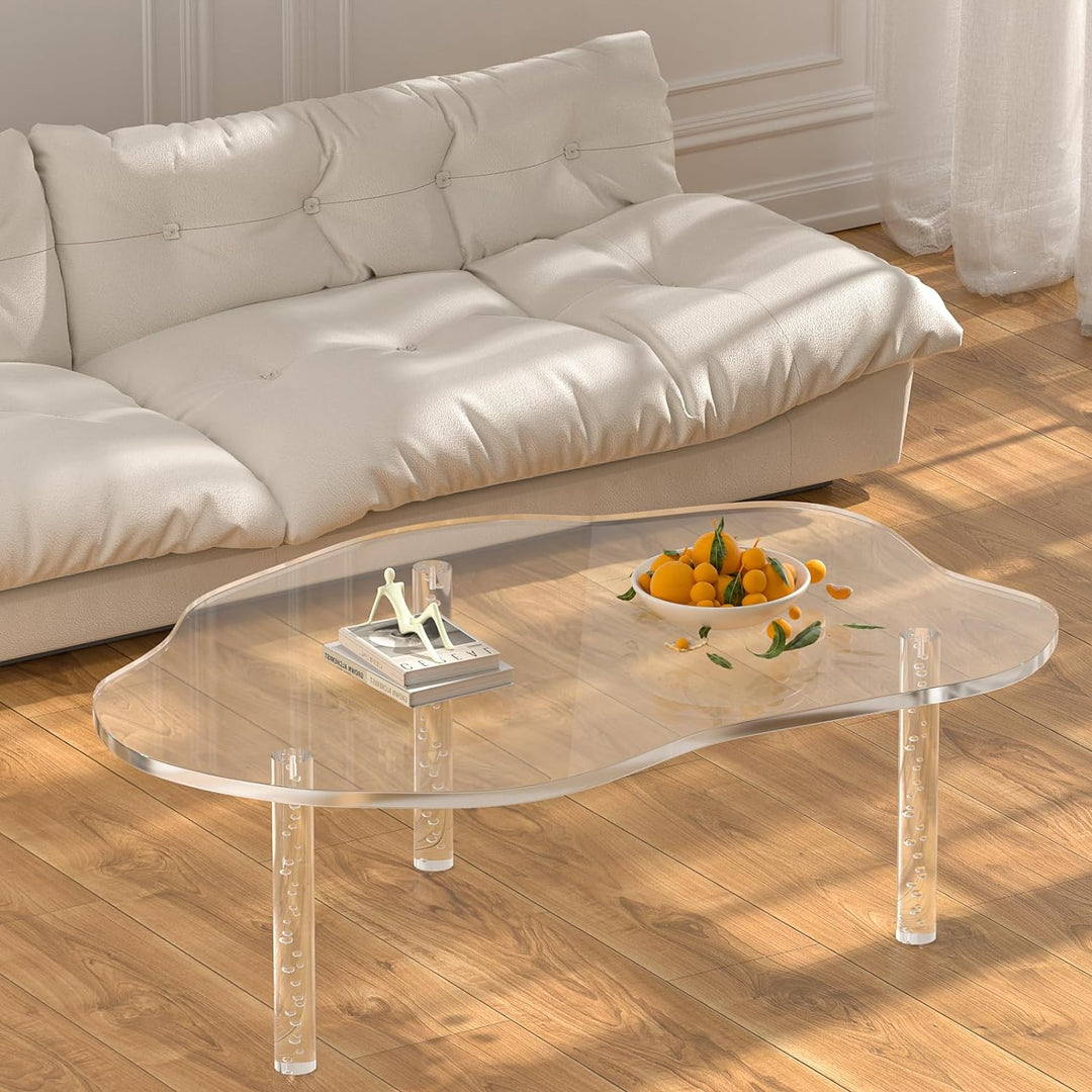 Acrylic Cloud Shape Coffee Table, Clear