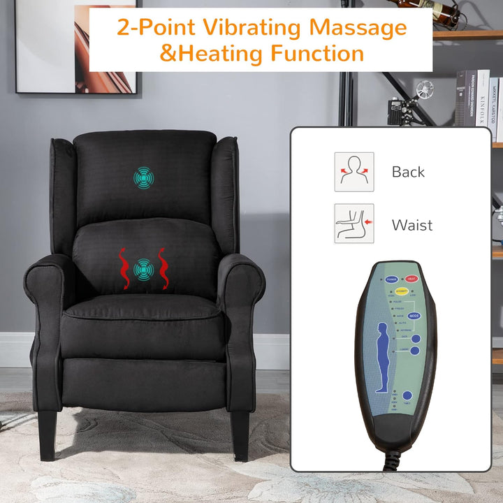 Vibration Massage Recliner Chair Black