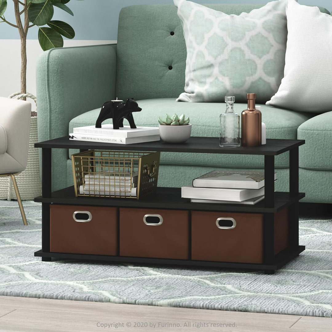 Versatile Coffee Table with Sleek Design, Black Oak/Black/Brown