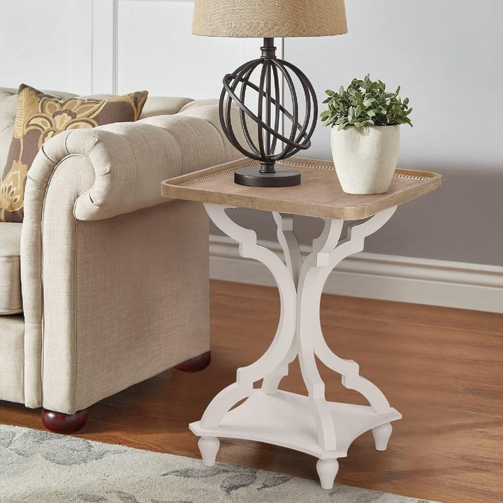 Farmhouse Accent End Table, Rustic Side Nightstands