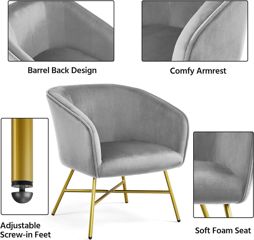 Accent Chair, Modern Velvet Living Room Chair