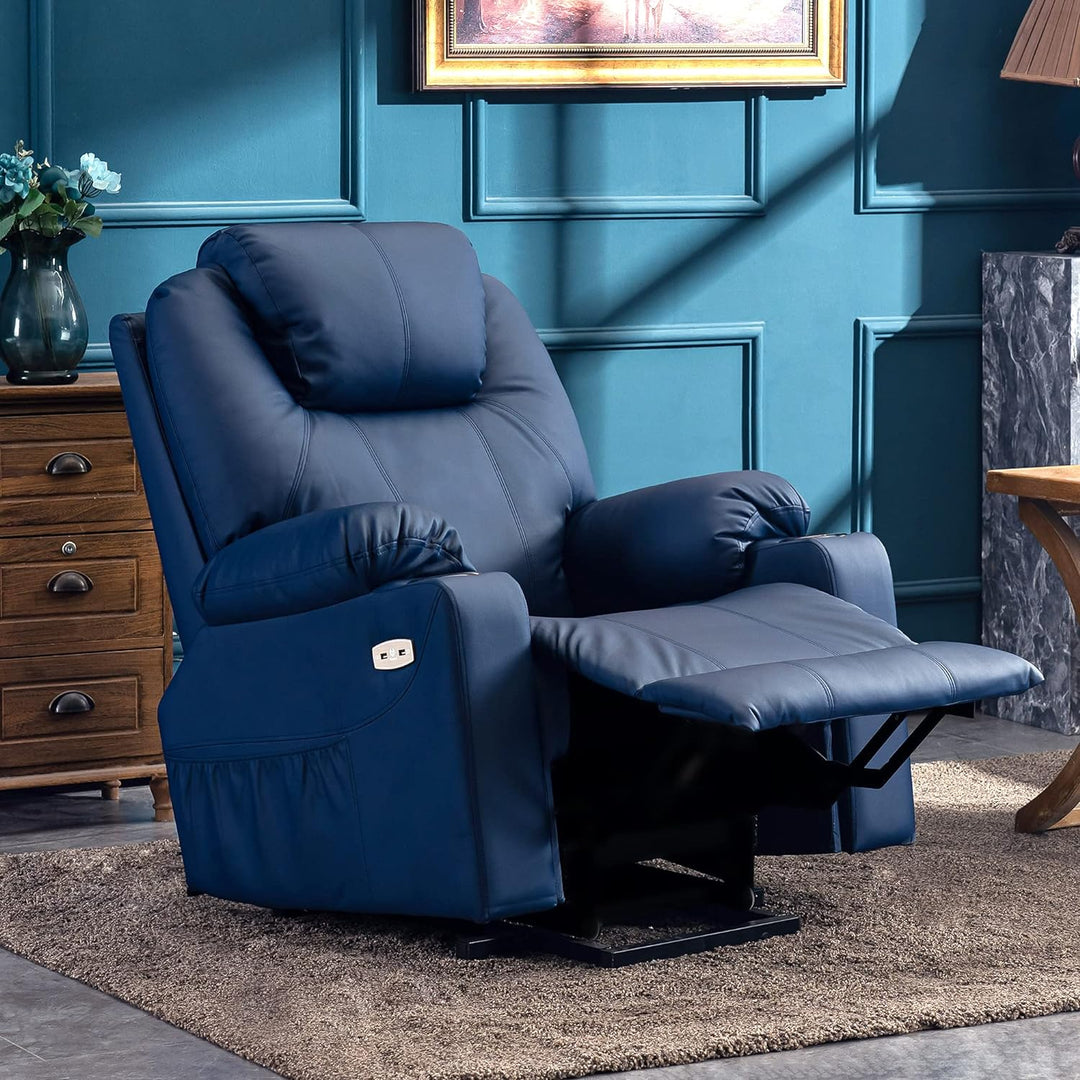 Electric Power Lift Recliner Chair Sofa, Blue