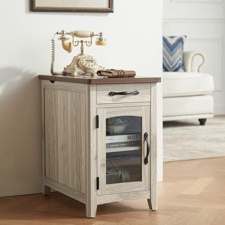 End Table with Charging Station, Side Table