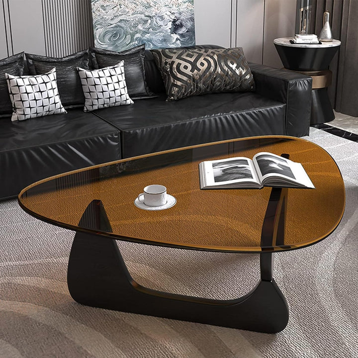 Triangle Coffee Table, Black/Brown