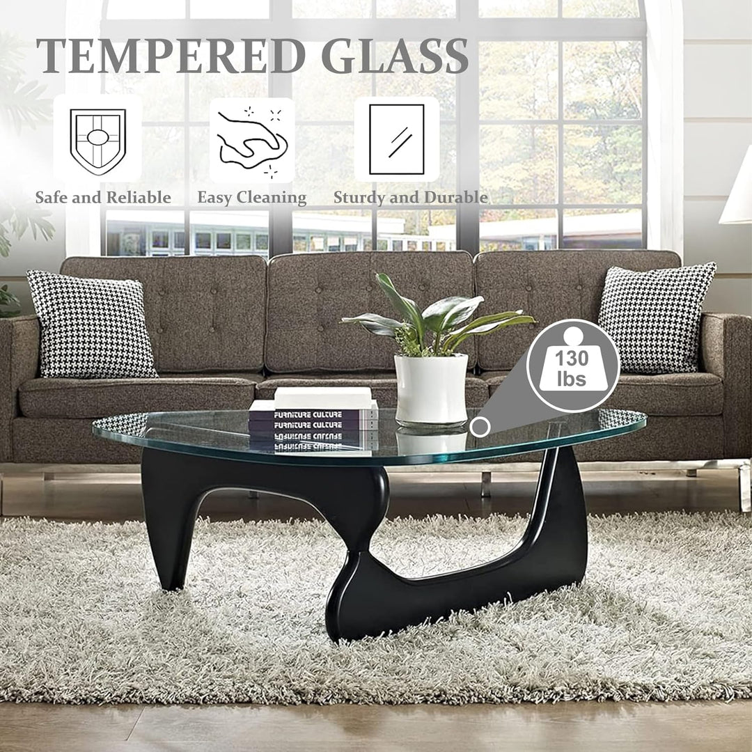 Triangle Coffee Table, Black/Brown