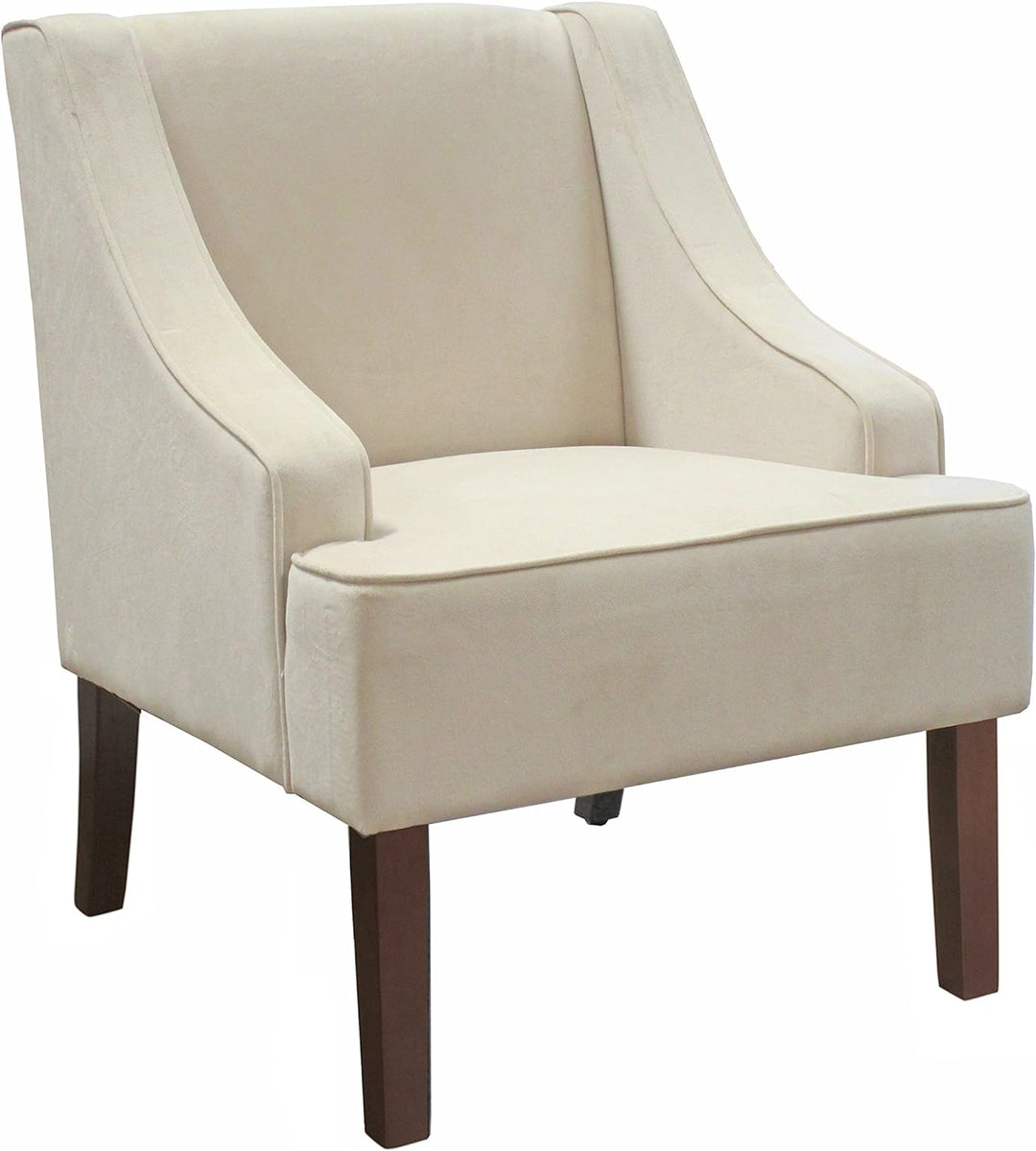 Swoop Arm Living-Room-Chairs Cream Velvet