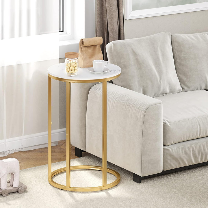 C Table End Table, C Shaped Sofa Side Table