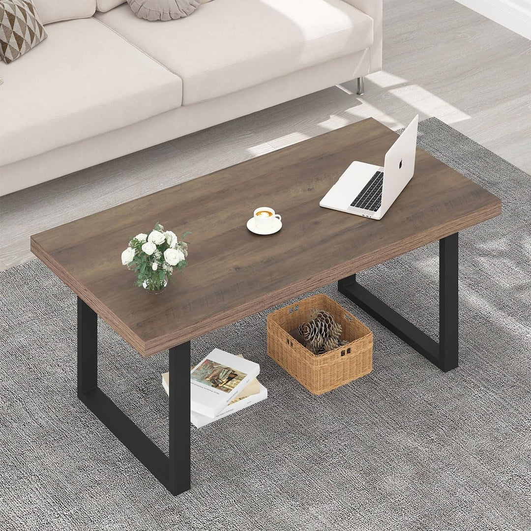 DIY Farmhouse Coffee Table, Rustic Oak Finish