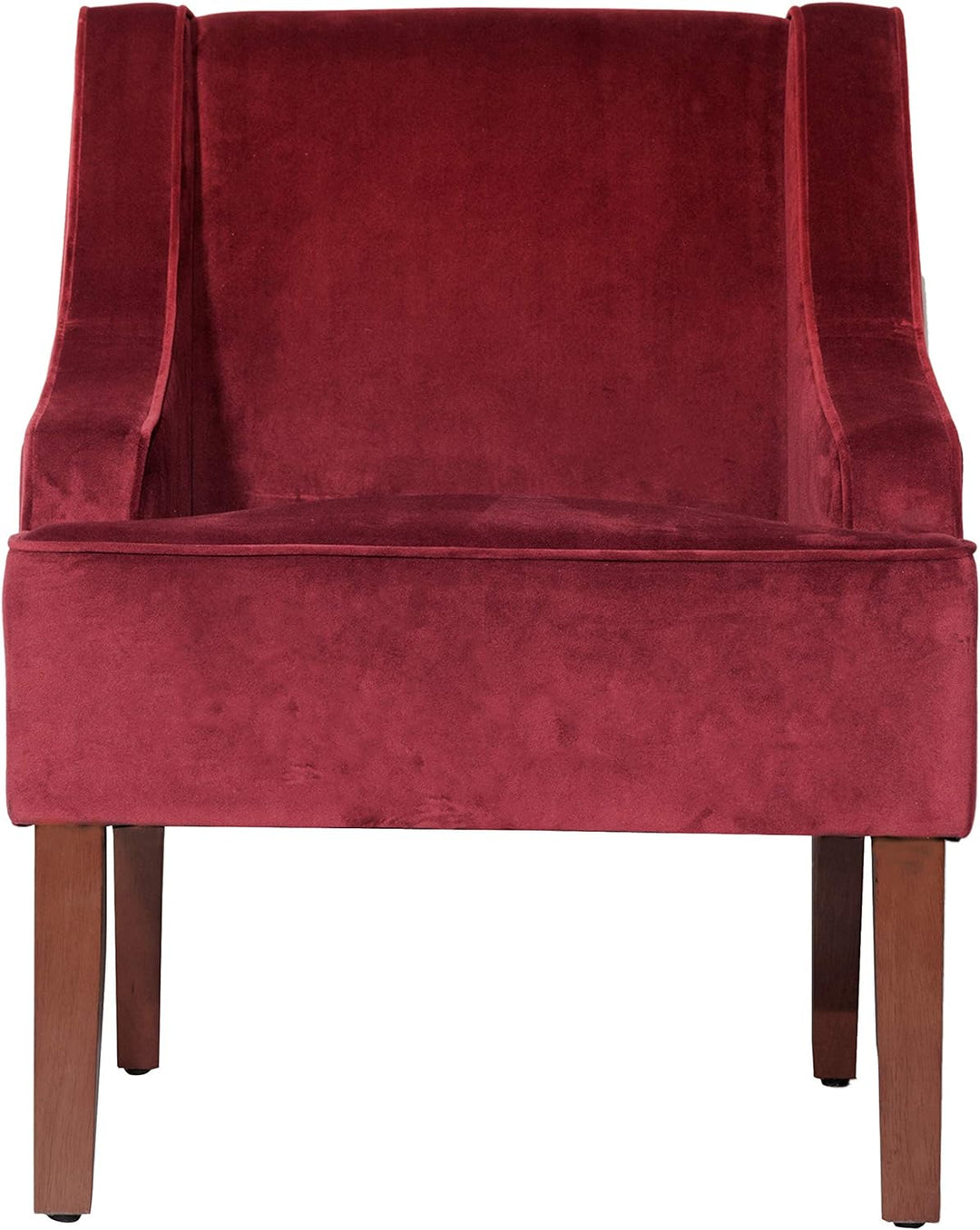 Swoop Arm Living-Room-Chairs Dark Tan Velvet