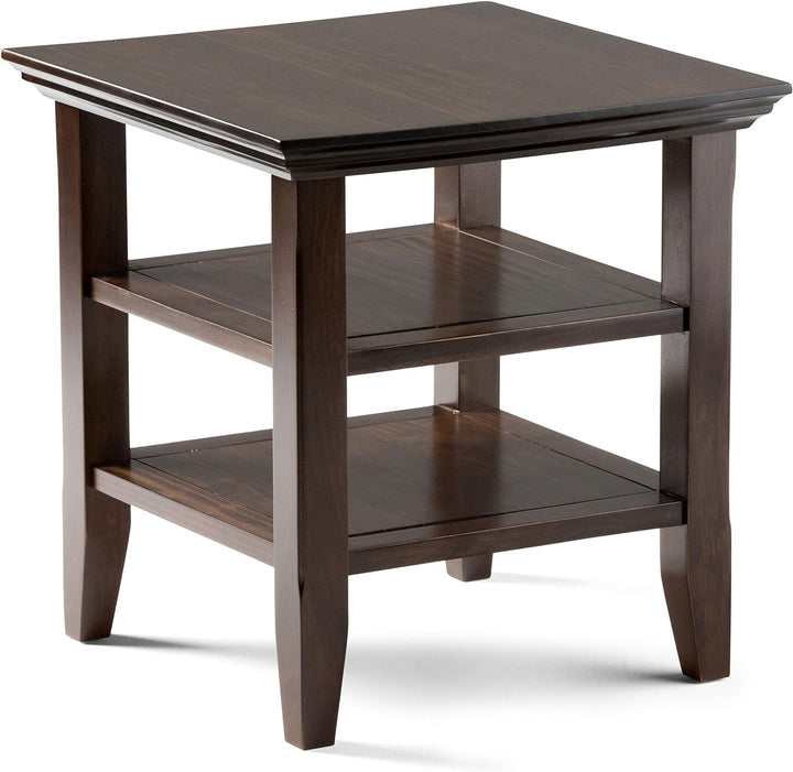 Acadian 19" Square End Table Brunette Brown