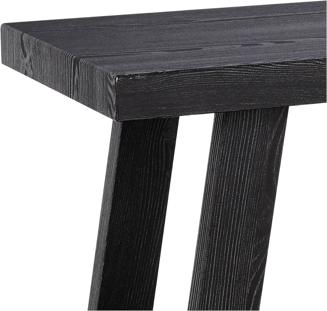 Athens Contemporary Wood Small End Table, Black