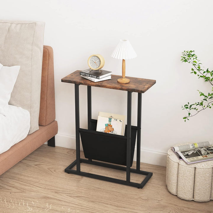 Small Narrow Side Table Slim End Table Nightstand