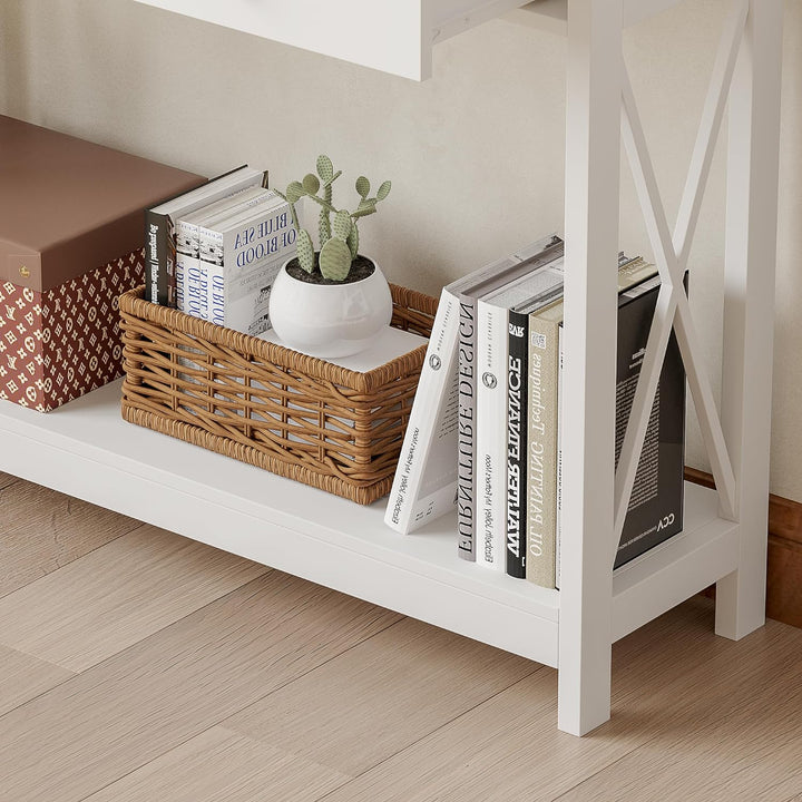 Oxford Design Console Table, White Foyer Table