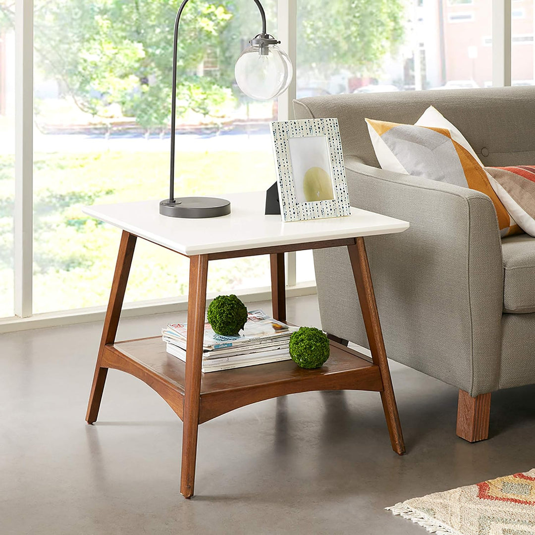 Parker End Tables, Solid Wood, Off-White