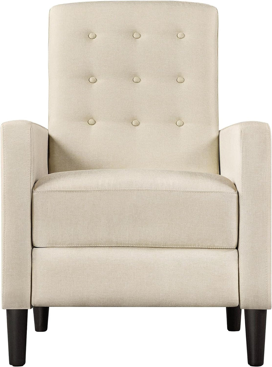 Fabric Recliner Chair Mid-Century Modern Beige