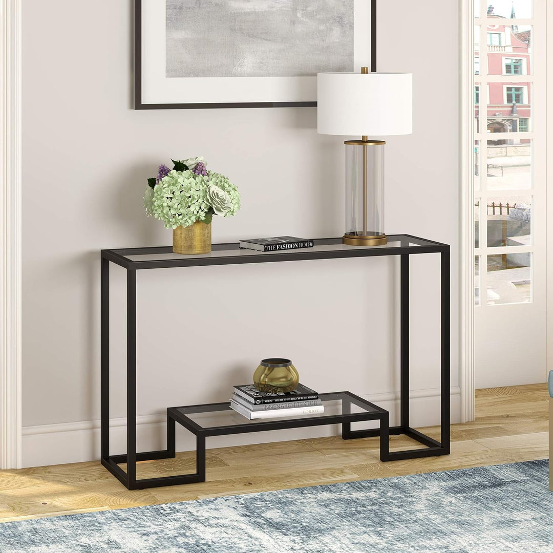 Rectangular Console Table in Blackened Bronze