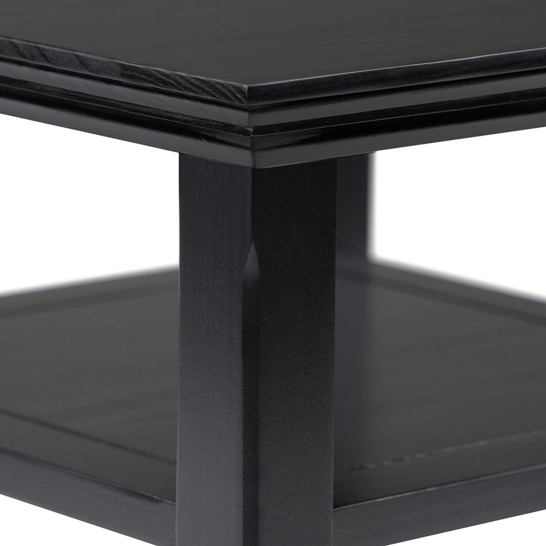 Acadian 19" Square Rustic End Table Black